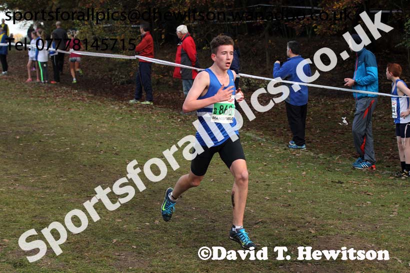 Boys under-15s, National Cross Country Relays, Berry Park, Mansfield. Photo: David T. Hewitson/Sports for All Pics